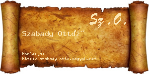 Szabady Ottó névjegykártya